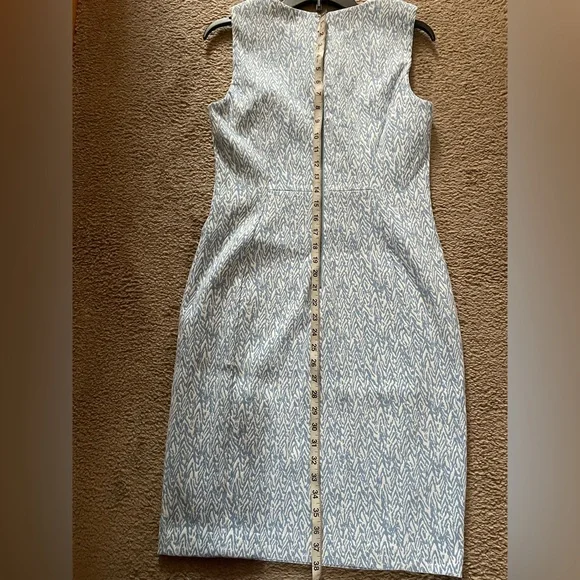 New without tags Calvin Klein Elegant Blue Patterned Sleeveless Dress Size 10 - Picture 6 of 10